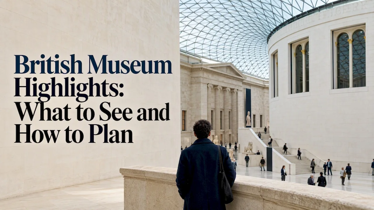Visitor in the British Museum Great Court
