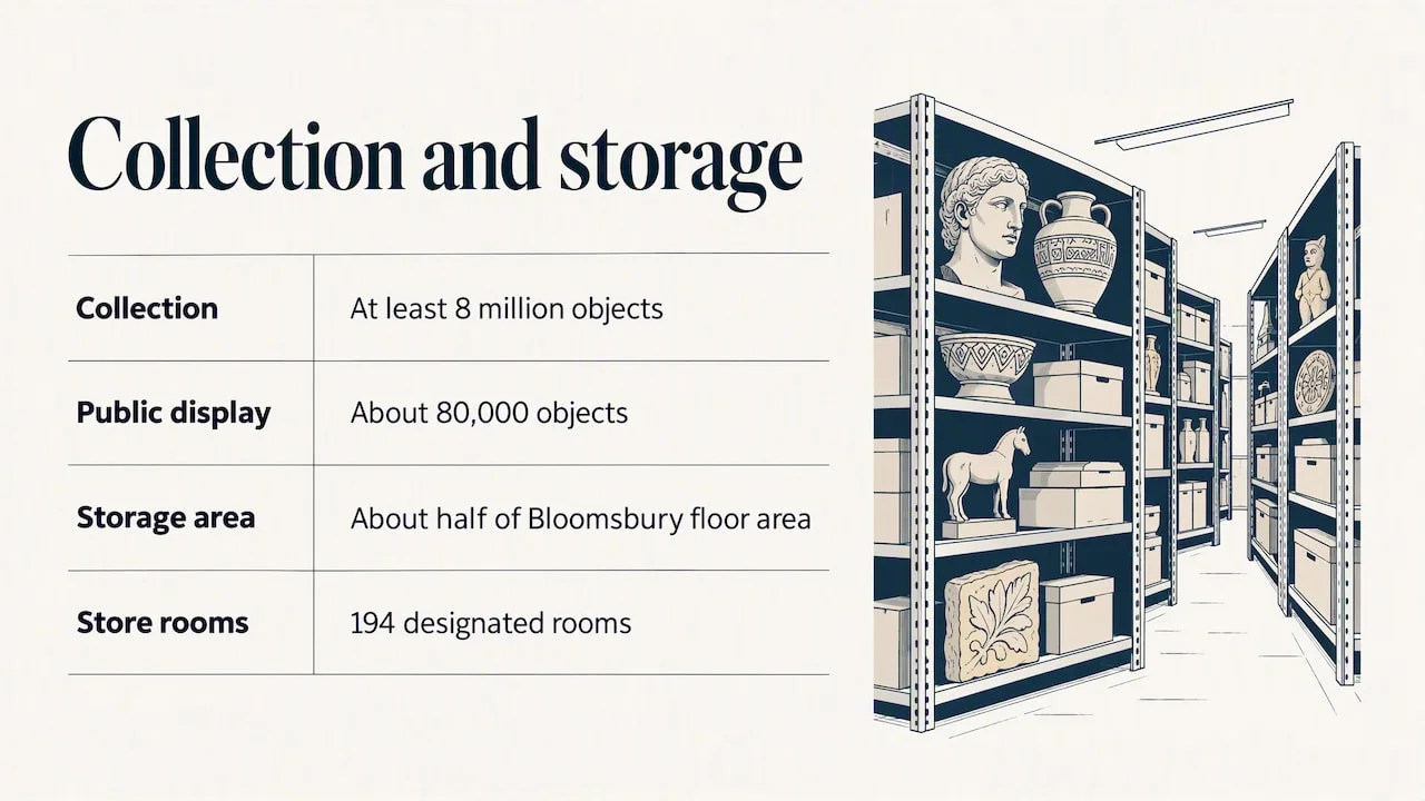 British Museum collection and storage figures