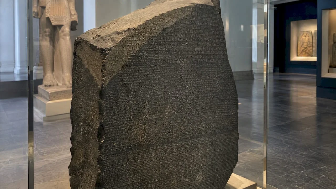 Inscribed face of the Rosetta Stone