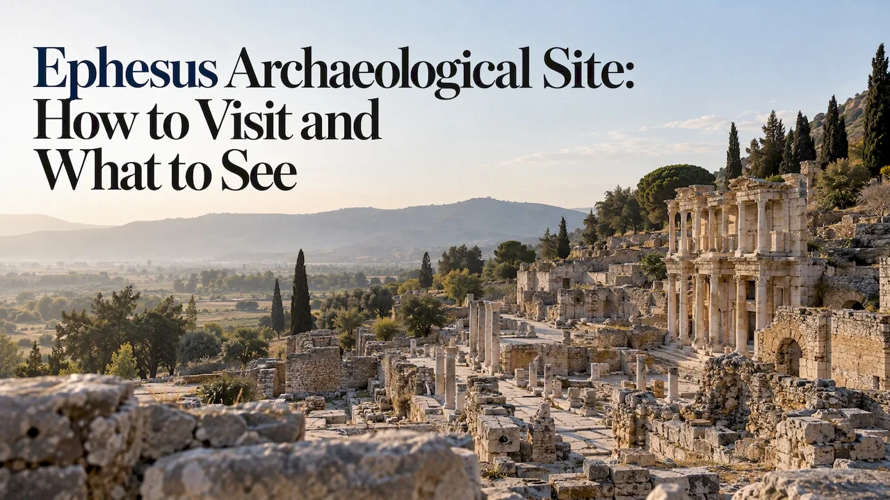 Ephesus ruins spread across the valley