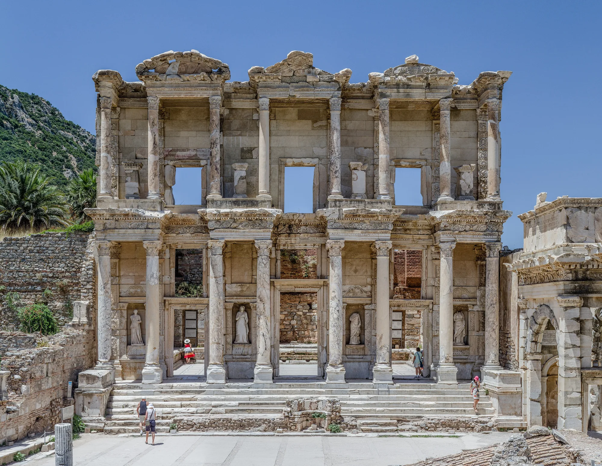 Ancient streets and monuments at Ephesus near Selçuk