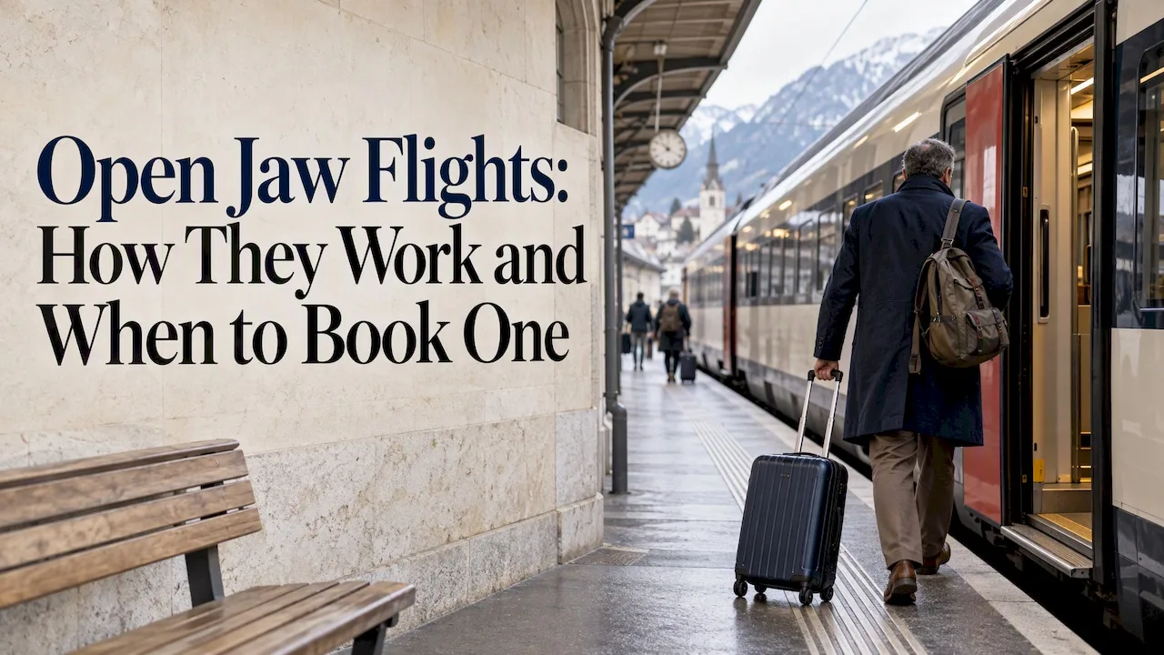 Traveler boarding a Swiss intercity train