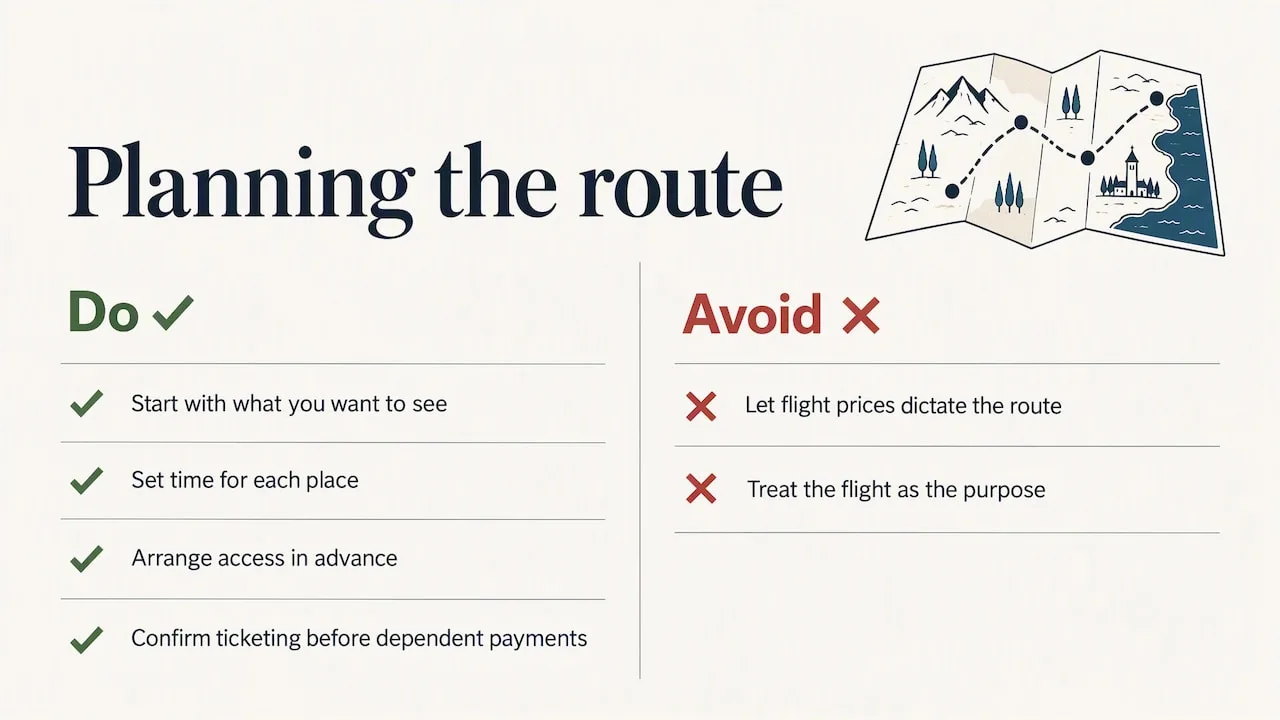Our perspective: plan the line, not the loop — overview diagram