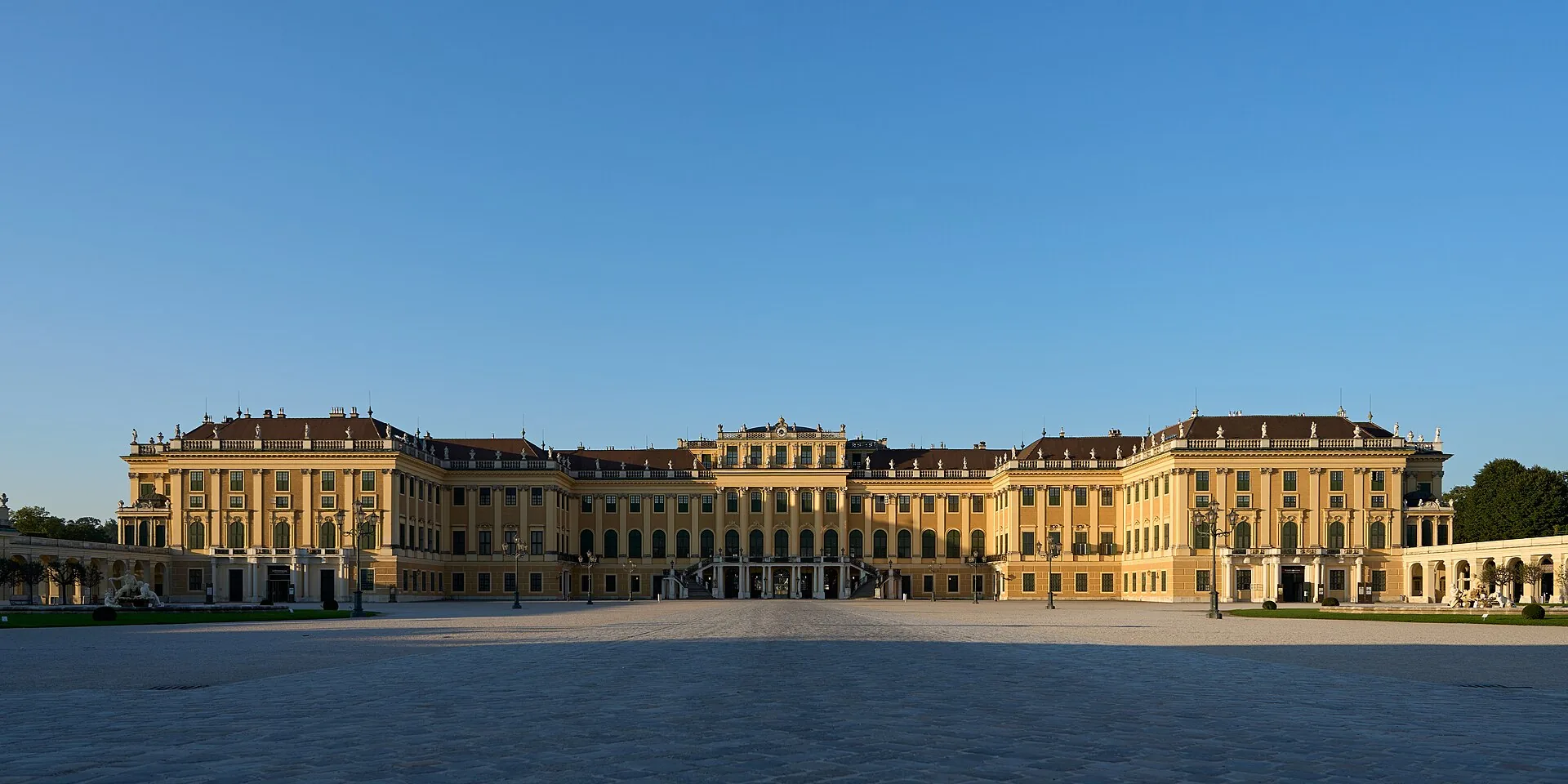 Schönbrunn Palace and formal gardens in Vienna